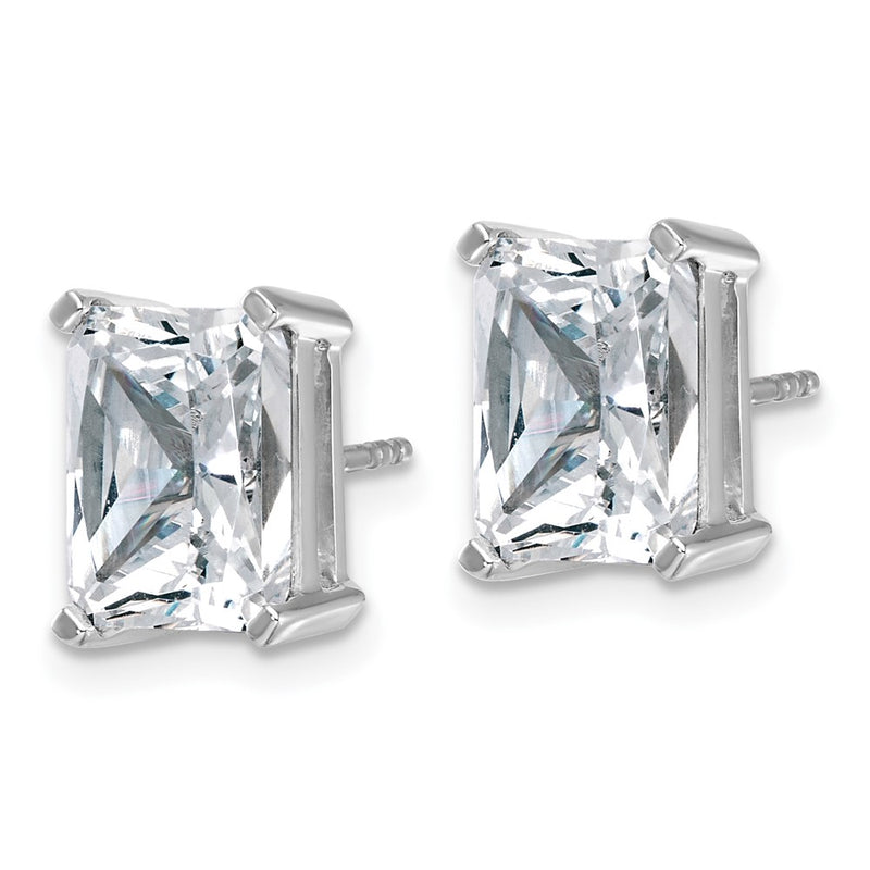 14k White Gold 6 ctw Certified Lab Grown Diamond VS/SI+ G+ Radiant 4 Prong Heavy Wt. Stud Earrings