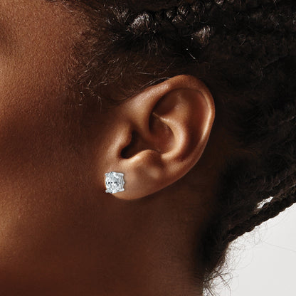 14k White Gold 1 1/2 ctw Certified Lab Grown Diamond VS/SI+ G+ Oval 4 Prong Heavy Wt. Stud Earrings
