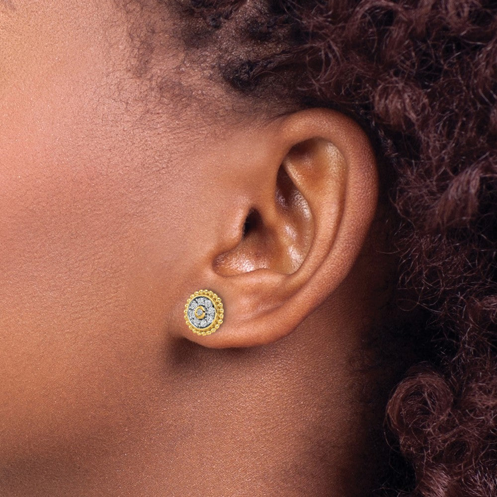 14k Yellow Gold 1/3 Ct. Lab Grown Diamond VS/SI+ G+ Circle Post Earrings