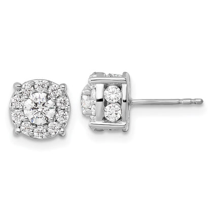 10k White Gold 1 1/2 Ct. Lab Grown Diamond VS/SI+ G+ Post Earrings