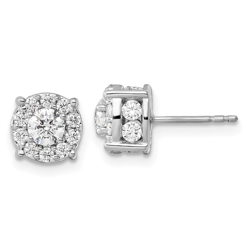 10k White Gold 1 1/2 Ct. Lab Grown Diamond VS/SI+ G+ Post Earrings