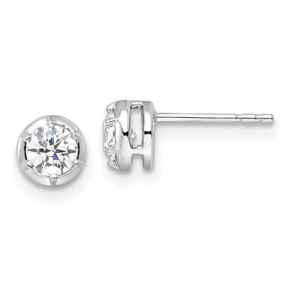 14K White Gold True Origin 1/2 Carat Lab Grown Diamond Vs Def Solitaire Post Earrings