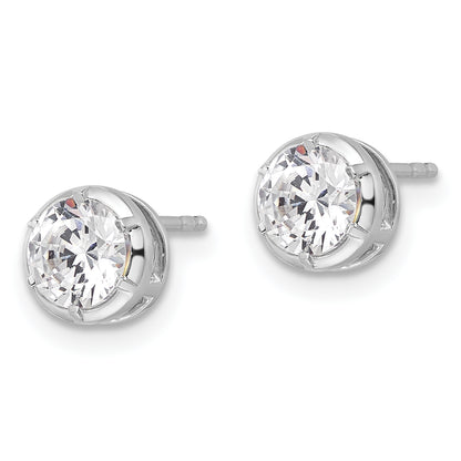 14K White Gold True Origin 1 Carat Lab Grown Diamond Vs Def Solitaire Post Earrings