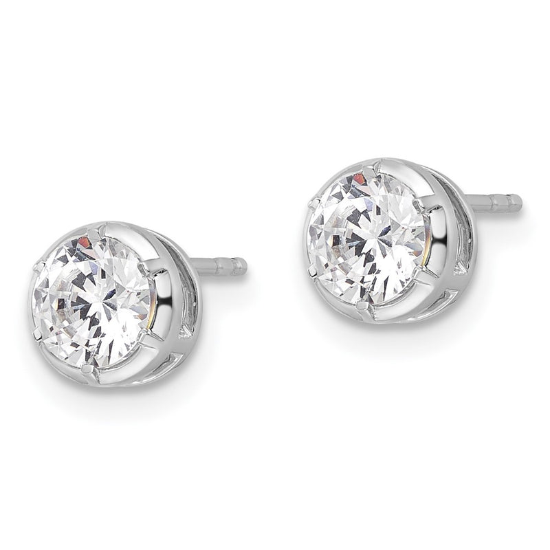 14K White Gold True Origin 1 Carat Lab Grown Diamond Vs Def Solitaire Post Earrings