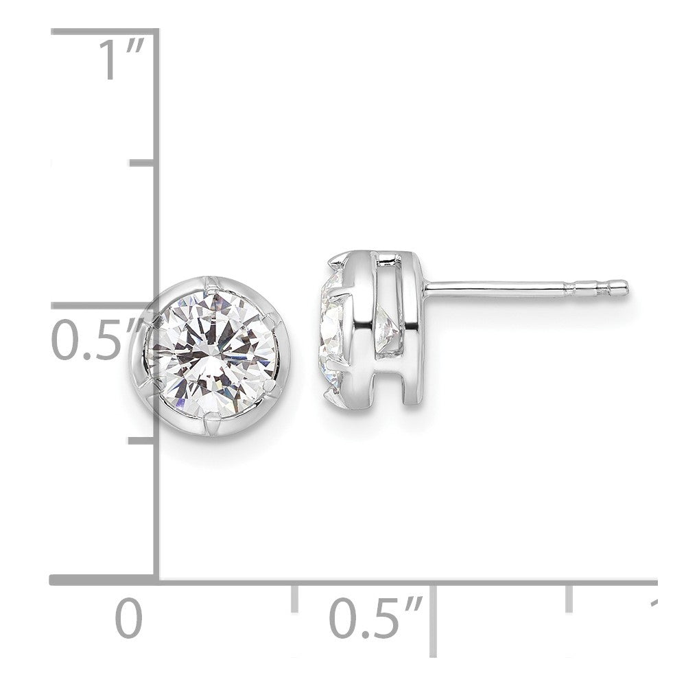 14K White Gold True Origin 1 1/2 Carat Lab Grown Diamond Vs Def Solitaire Post Earrings