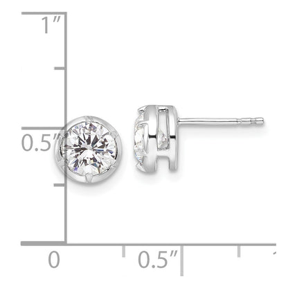 14K White Gold True Origin 1 1/2 Carat Lab Grown Diamond Vs Def Solitaire Post Earrings