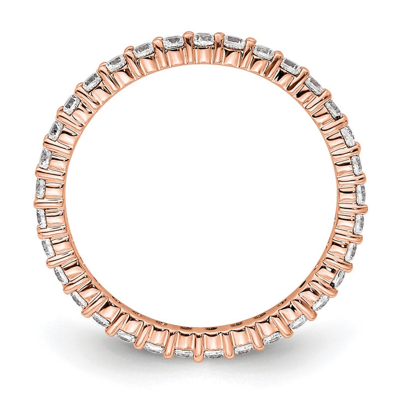 1/2ct Natural Diamond Wedding Ring Womens Stackable Eternity Band 14k Rose Gold