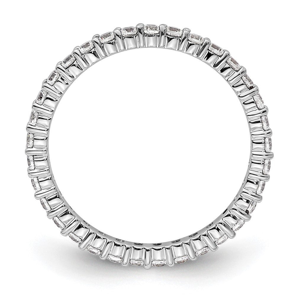 1/2ct Natural Diamond Wedding Ring Womens Stackable Eternity Band 14k White Gold