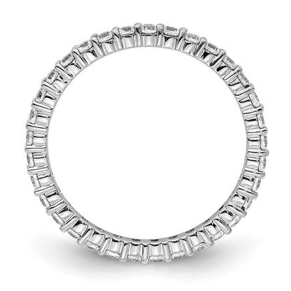 1/2ct Natural Diamond Wedding Ring Womens Stackable Eternity Band 14k White Gold
