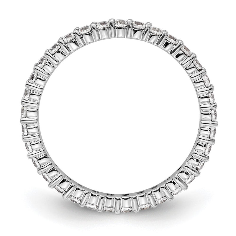 1/2ct Natural Diamond Wedding Ring Womens Stackable Eternity Band 14k White Gold