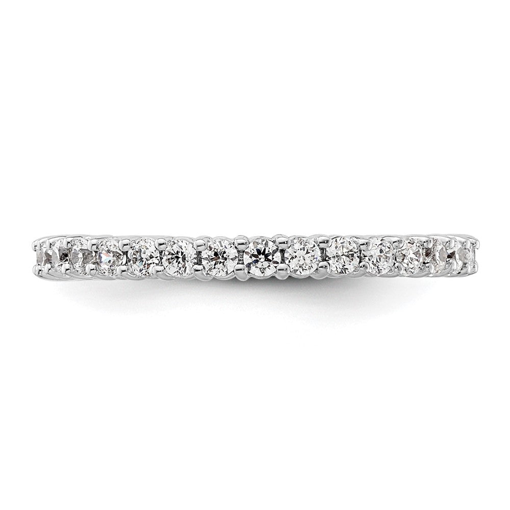 1/2ct Natural Diamond Wedding Ring Womens Stackable Eternity Band 14k White Gold