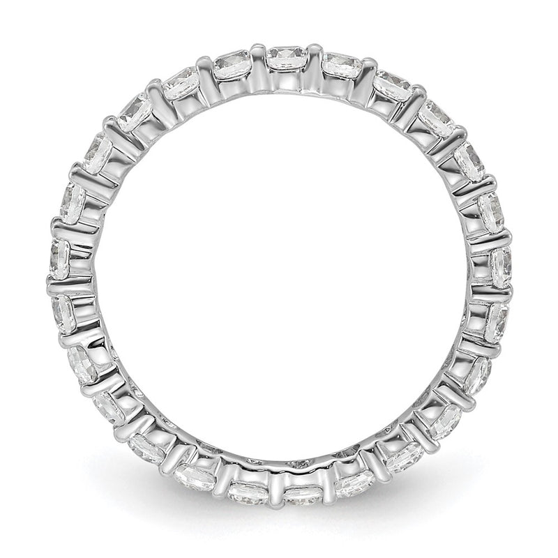 1.0ct Natural Diamond Wedding Ring Womens Stackable Eternity Band 14k White Gold