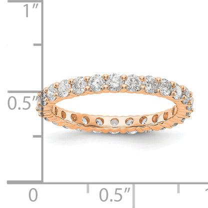 1.50 Ct. Natural Diamond Womens Eternity Wedding Band Ring in 14k Rose Pink Gold