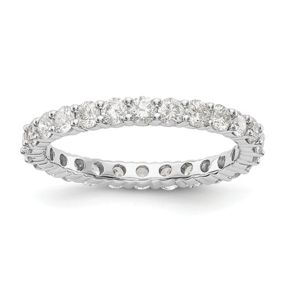 14k White Gold 1 1/2 Ct. Lab Grown Diamond VS/SI+ G+ Shared Prong Eternity Band Ring