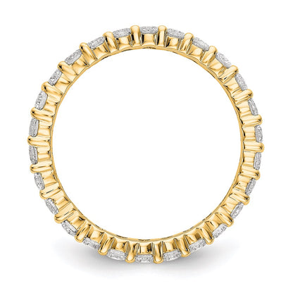 1.50 Ct. Natural Diamond Womens Eternity Wedding Band Ring in 14k Yellow Gold