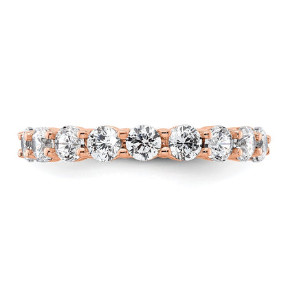 2.0 Ct. Natural Diamond Womens Eternity Anniversary Wedding Band Ring in 14k Rose Pink Gold
