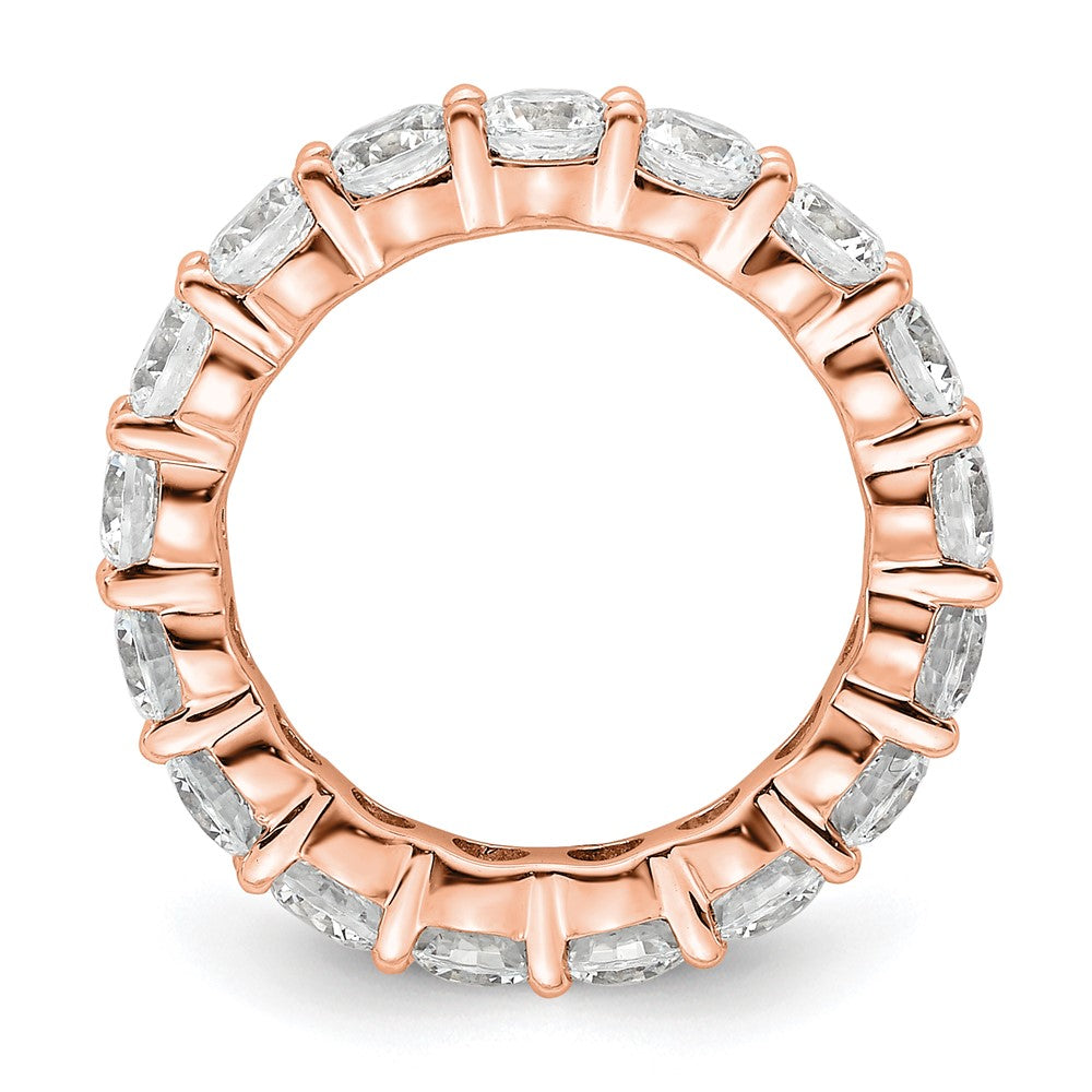 3.0 Ct. Natural Diamond Womens Eternity Anniversary Wedding Band Ring in 14k Rose Pink Gold