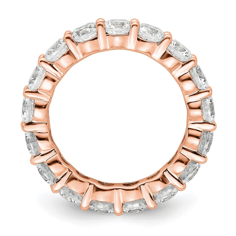 3.0 Ct. Natural Diamond Womens Eternity Anniversary Wedding Band Ring in 14k Rose Pink Gold