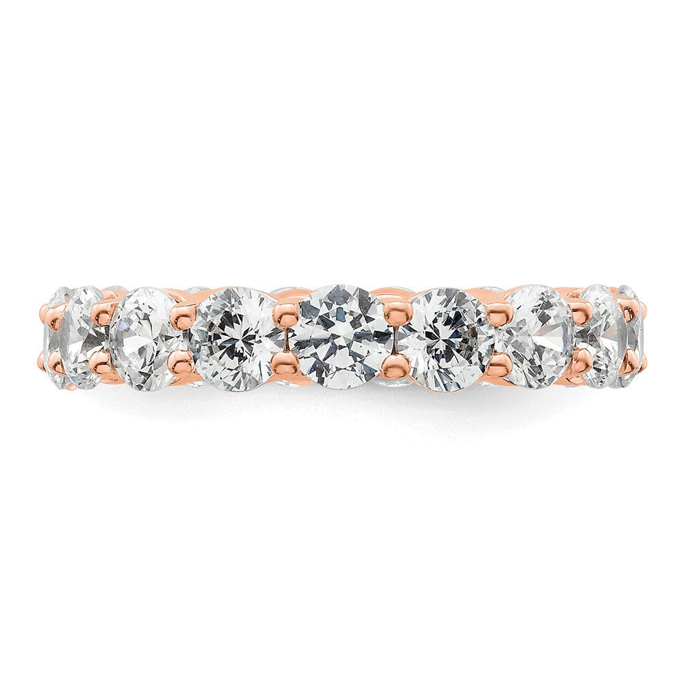 3.0 Ct. Natural Diamond Womens Eternity Anniversary Wedding Band Ring in 14k Rose Pink Gold