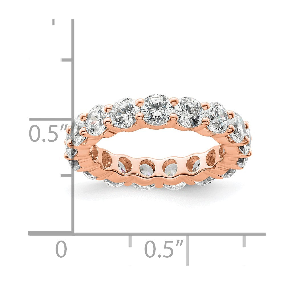 3.0 Ct. Natural Diamond Womens Eternity Anniversary Wedding Band Ring in 14k Rose Pink Gold