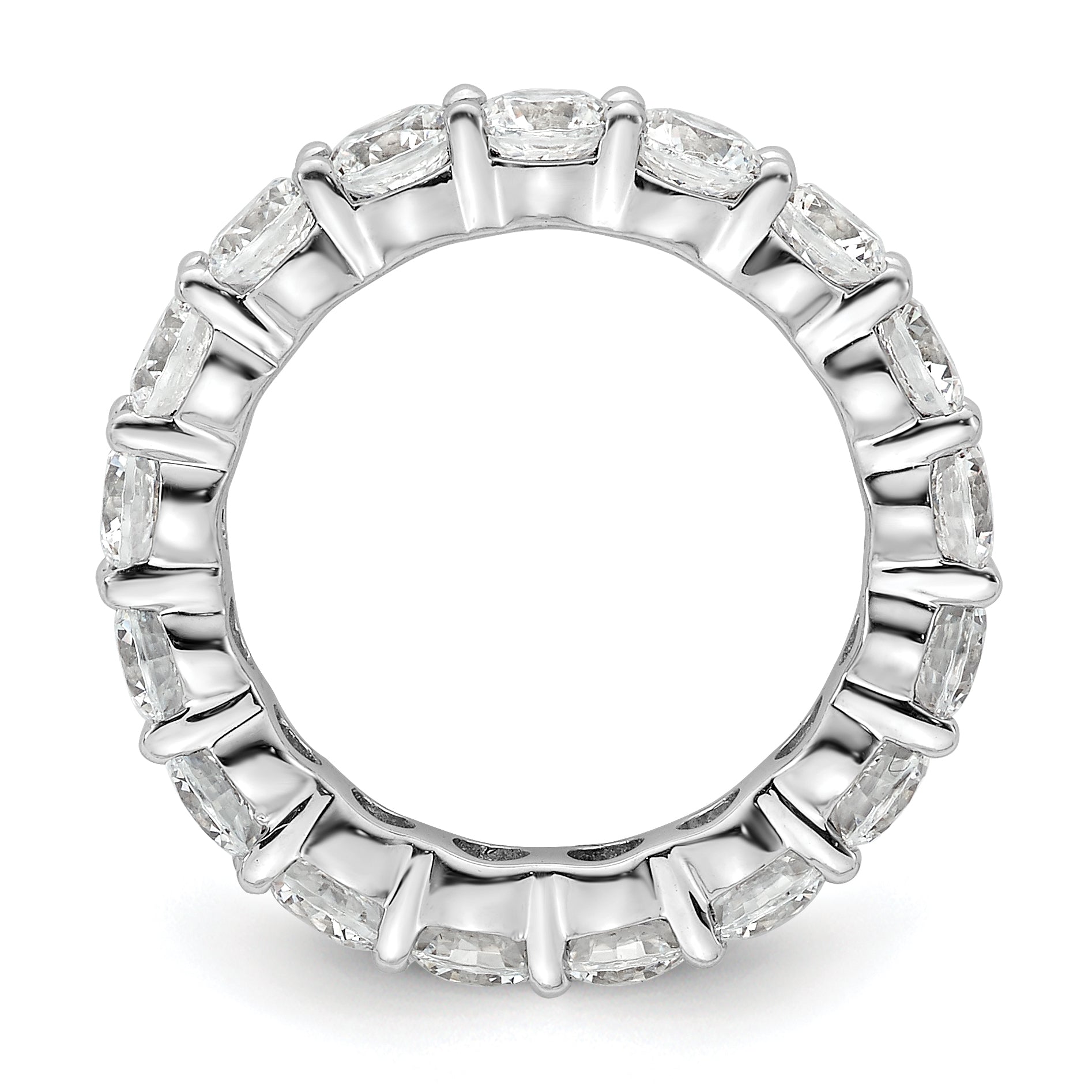 3.0 Ct. Natural Diamond Womens Eternity Anniversary Wedding Band Ring in 14k White Gold