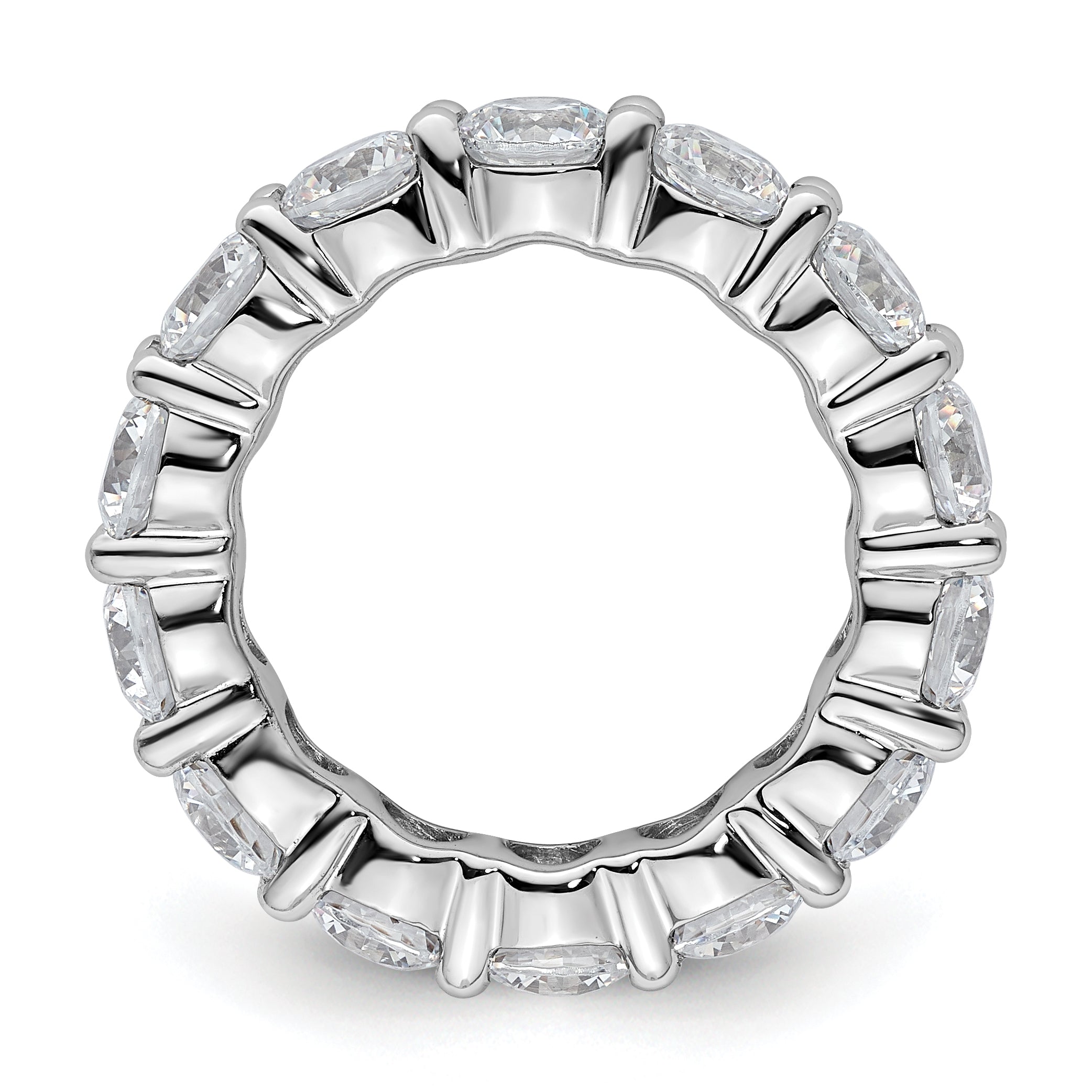 4.0 Ct. Natural Diamond Womens Eternity Anniversary Wedding Band Ring in 14k White Gold