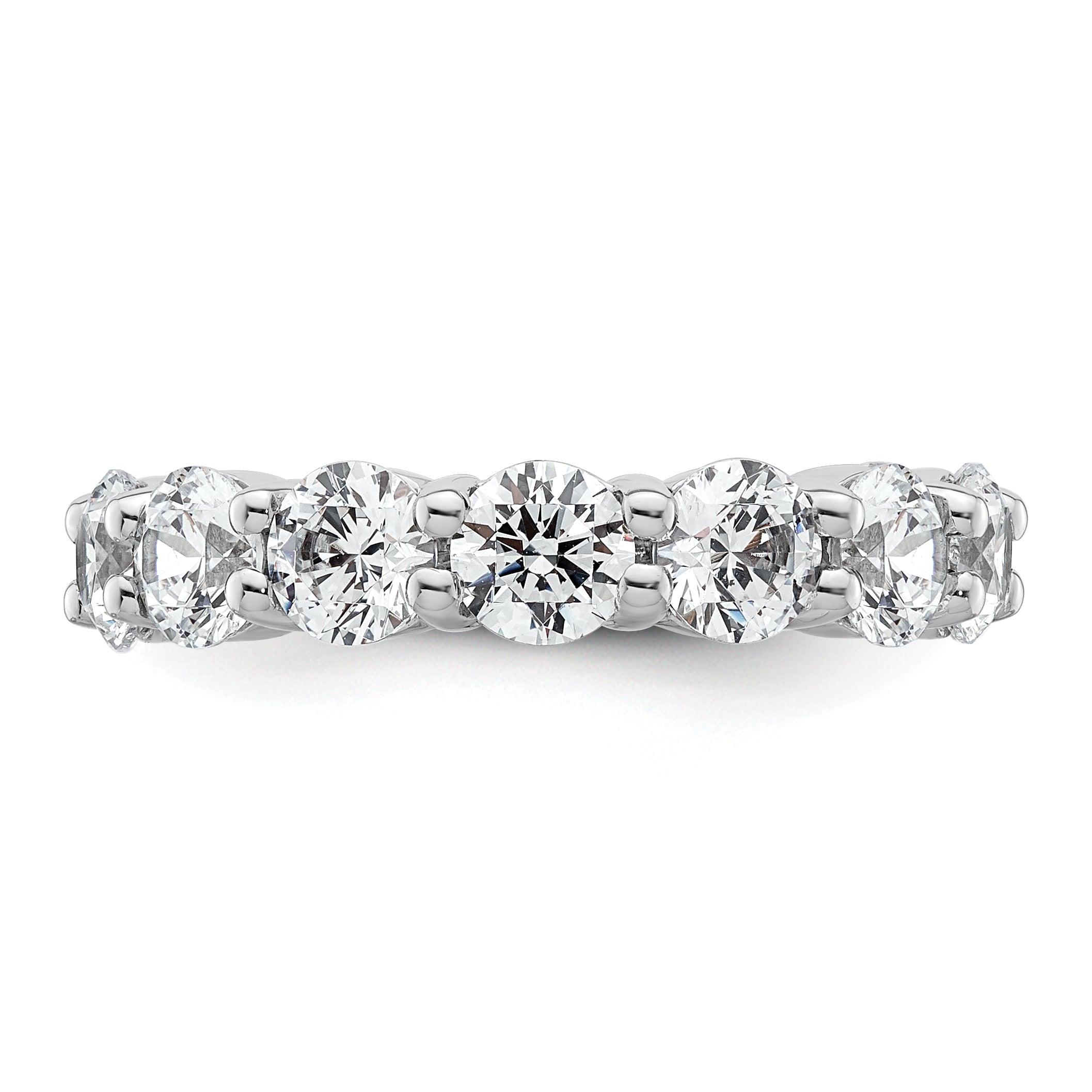 4.0 Ct. Natural Diamond Womens Eternity Anniversary Wedding Band Ring in 14k White Gold