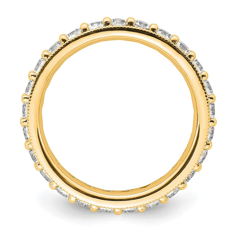 14k Yellow Gold Polished Vintage 1ct Diamond Eternity Band