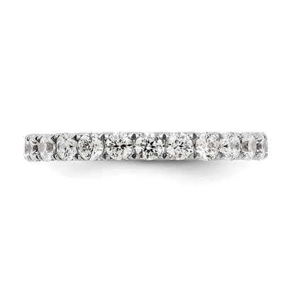 14k White Gold 1 1/2 Ct. Lab Grown Diamond VS/SI+ G+ Shared Prong Eternity Band Ring