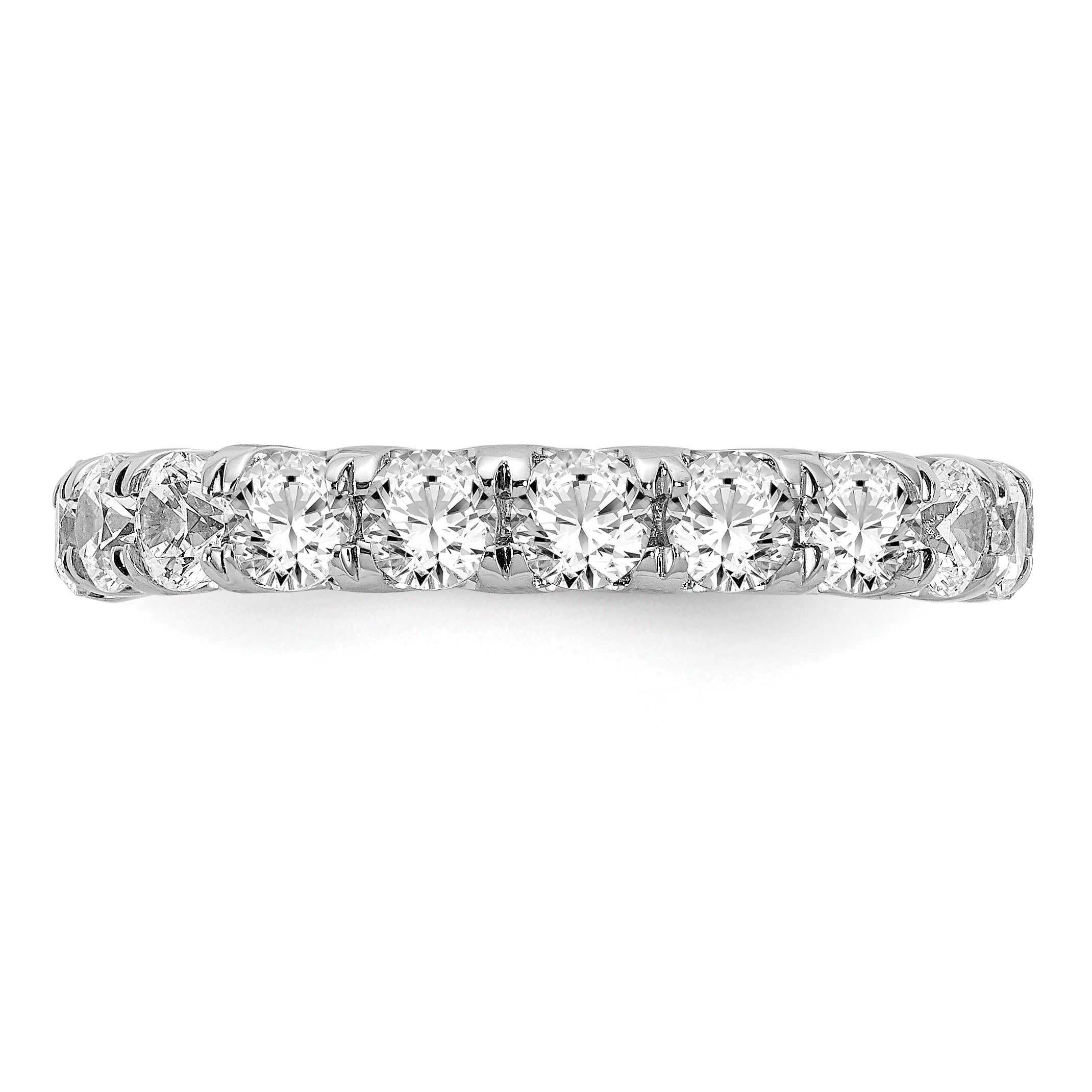 Solid Real 14K White Gold SI2-I1(H/I) UPRG Eternity Wedding Band Ring