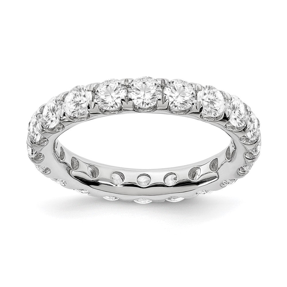14k White Gold 3 Ct. Lab Grown Diamond VS/SI+ G+ Size 6 Shared Prong Eternity Band