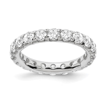14k White Gold 3 Ct. Lab Grown Diamond VS/SI+ G+ Size 6 Shared Prong Eternity Band