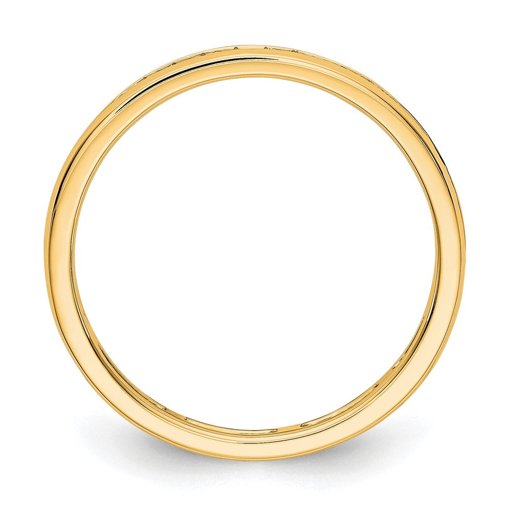14k Yellow Gold 1/2 Ct. Lab Grown Diamond VS/SI+ G+ Channel Set Eternity Band Ring