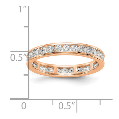 1Ct. Natural Diamond Womens Eternity Wedding Band Ring in 14k Rose Gold