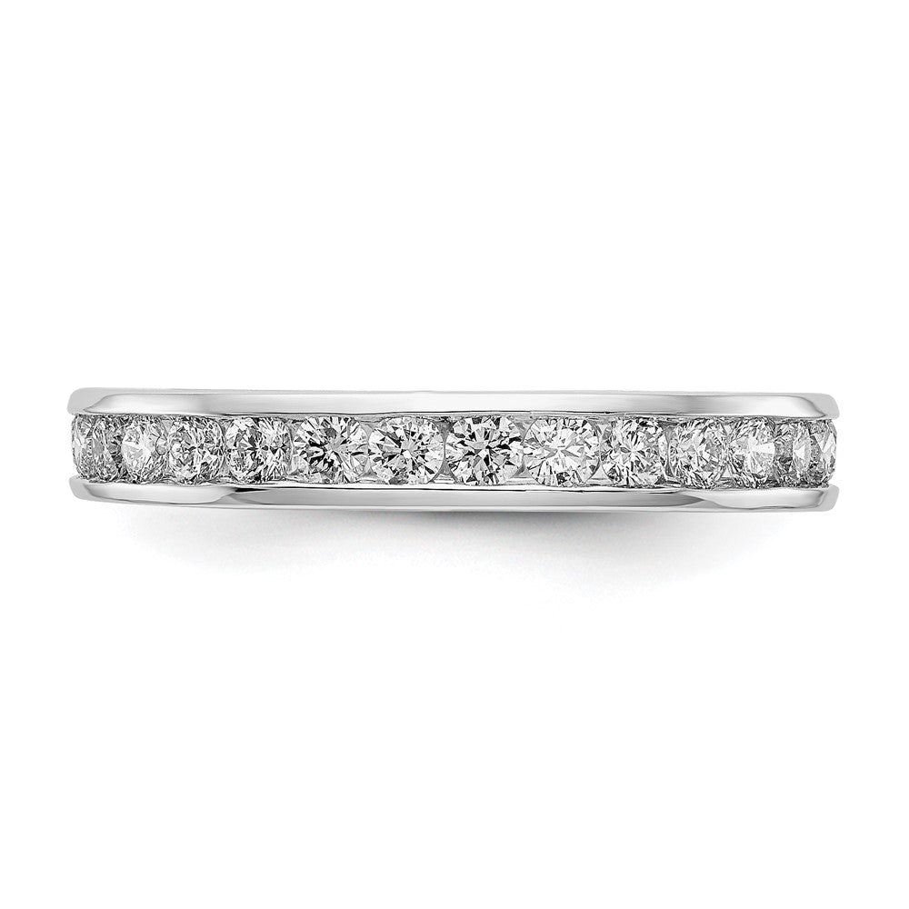 1Ct. Natural Diamond Womens Eternity Wedding Band Ring in 14k White Gold