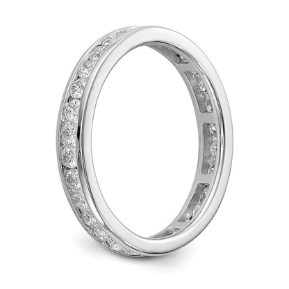 1Ct. Natural Diamond Womens Eternity Wedding Band Ring in 14k White Gold
