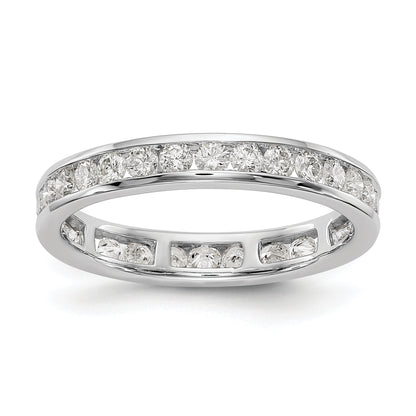 1Ct. Natural Diamond Womens Eternity Wedding Band Ring in 14k White Gold