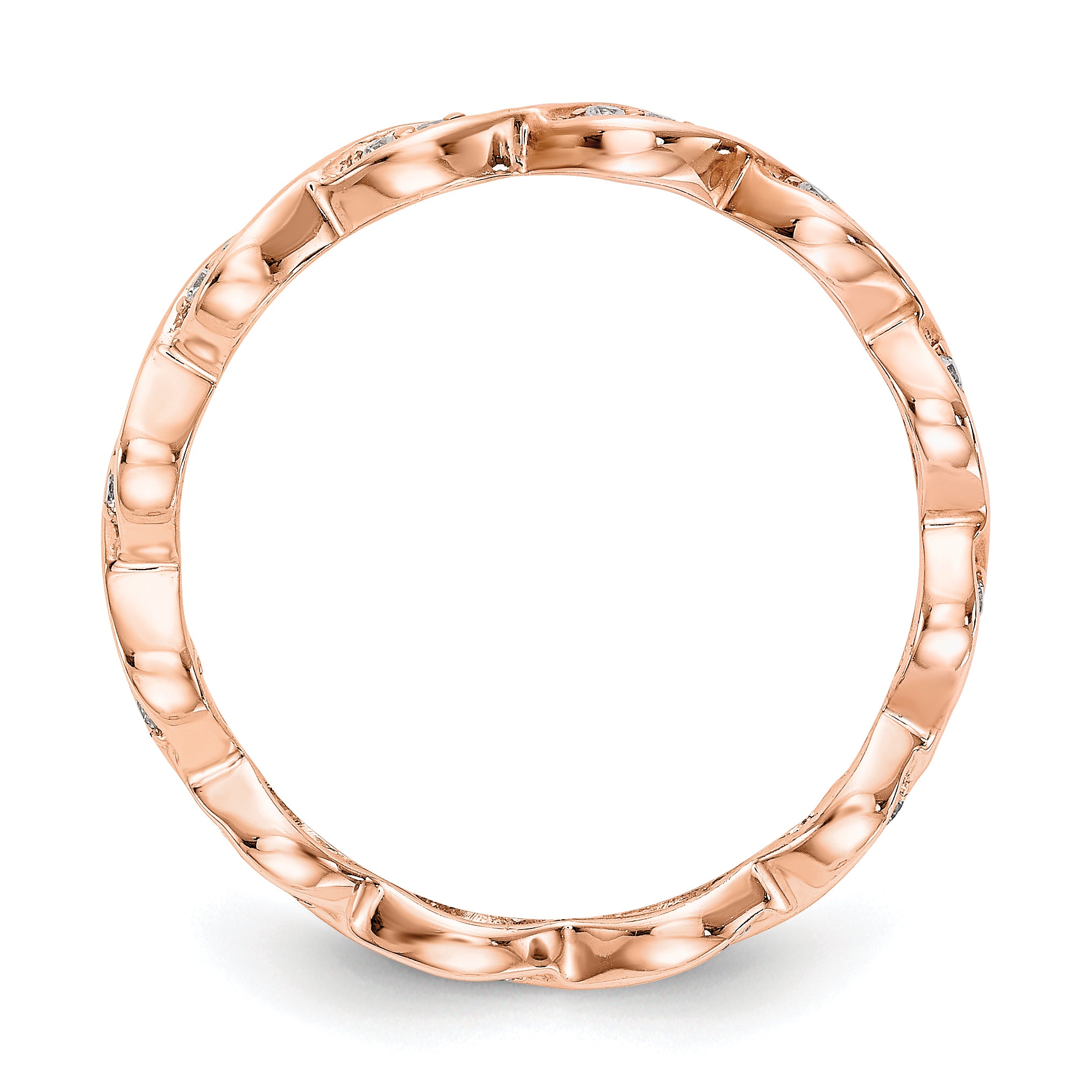 14K Rose Gold 1/6Ct Marqpv Et (Size 6 Only)