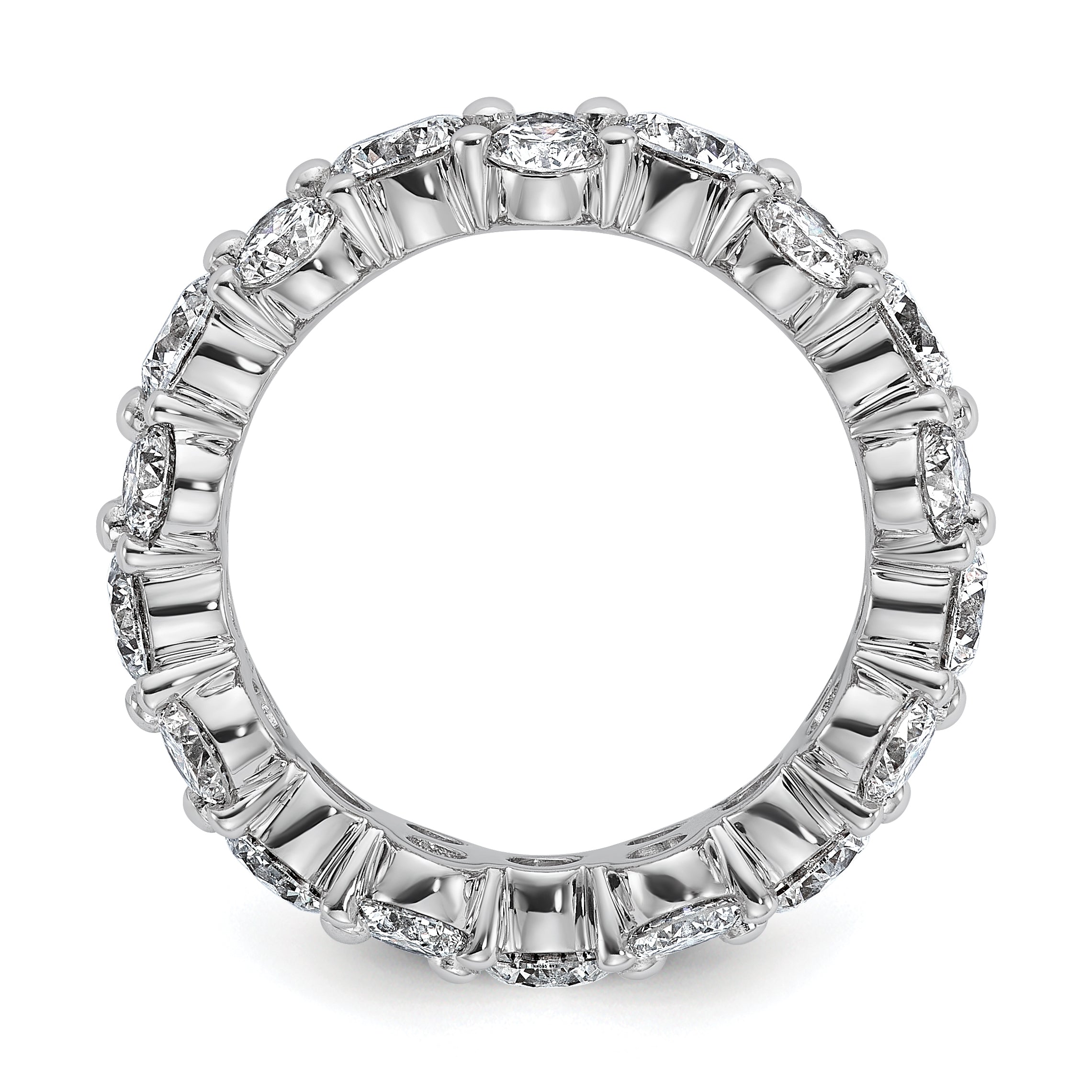 14K White Gold True Origin Lab Grown Diamond Vs Def 3 1/5 Carat Size 4 Eternity Band
