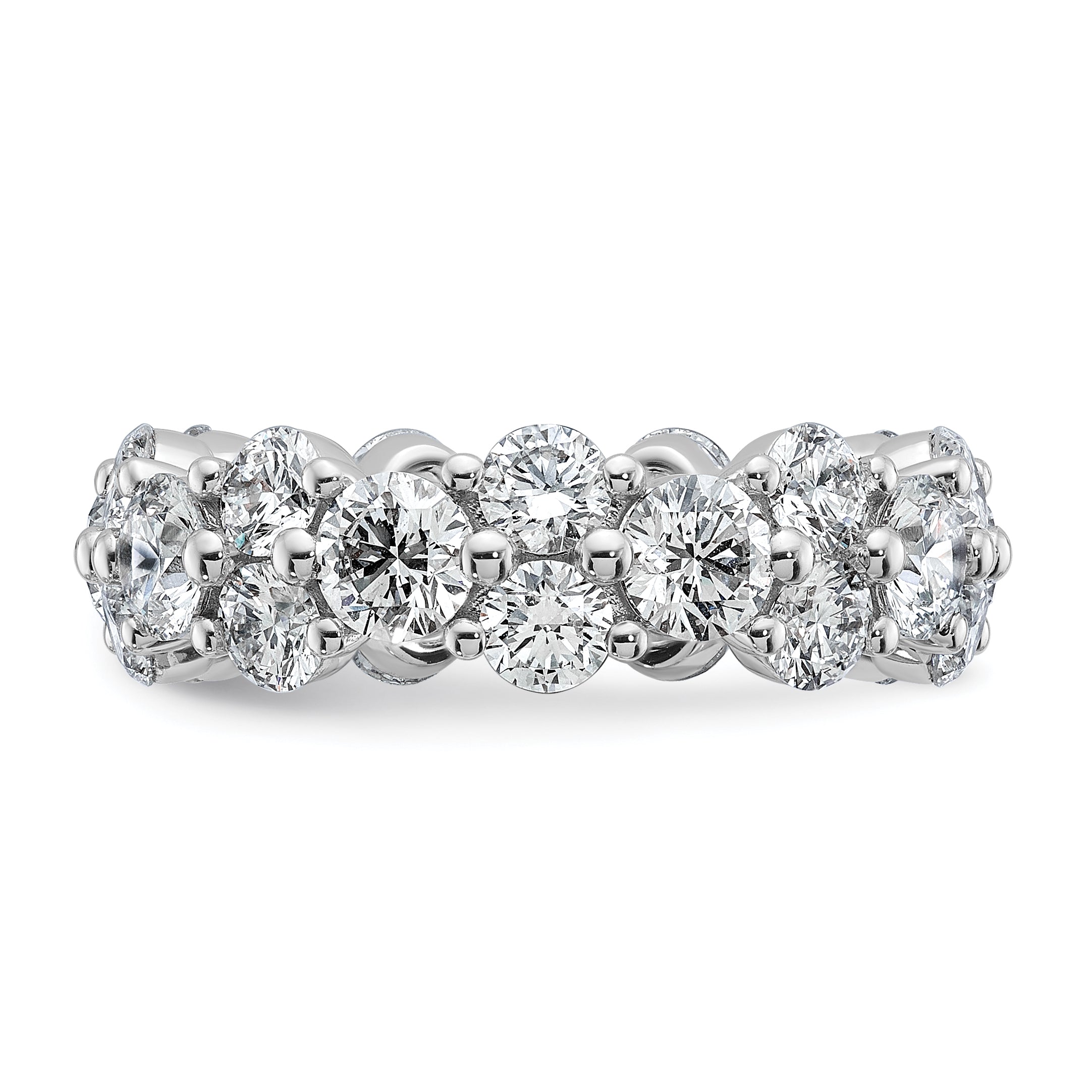 14K White Gold True Origin Lab Grown Diamond Vs Def 3 1/5 Carat Size 4 Eternity Band