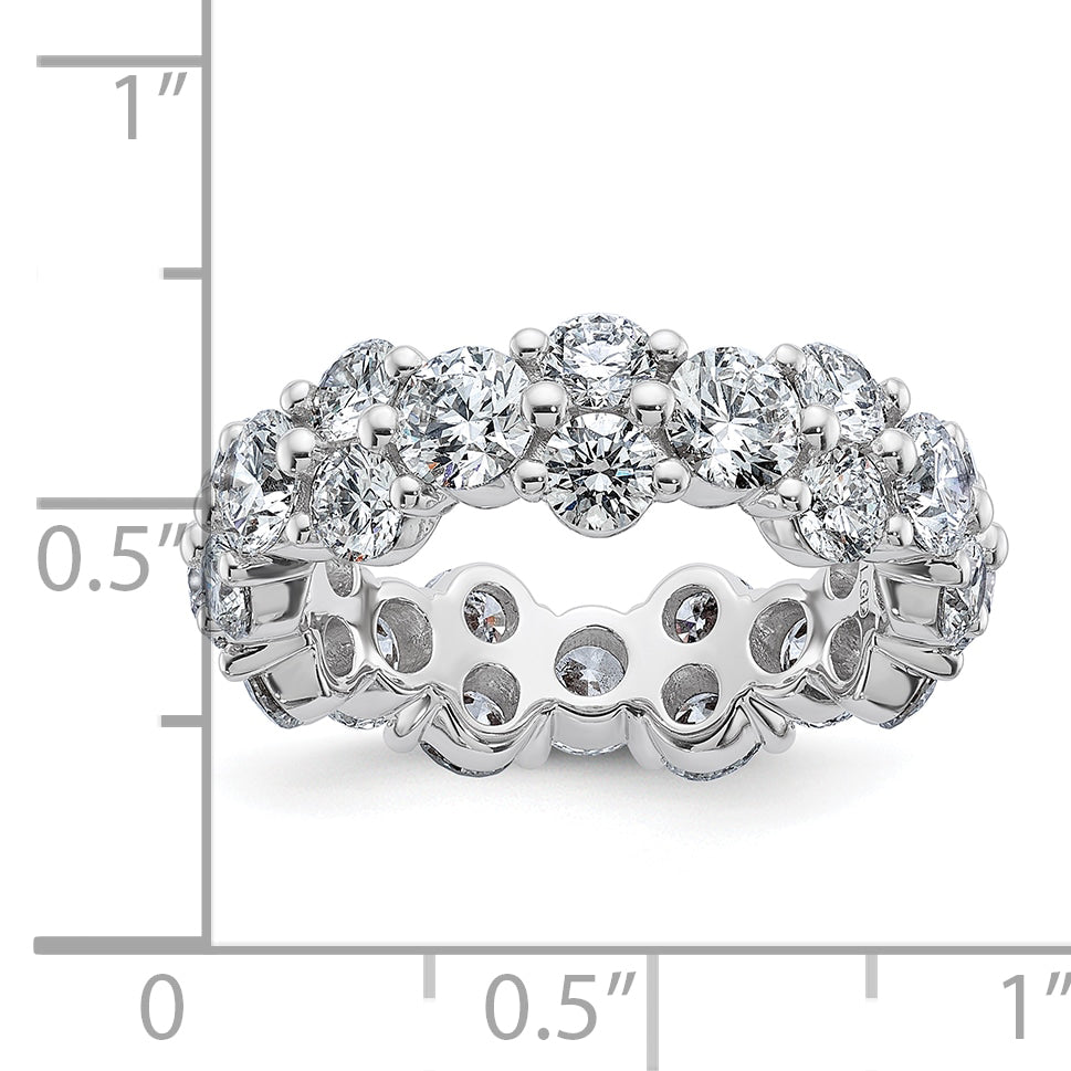 14K White Gold True Origin Lab Grown Diamond Vs Def 3 1/5 Carat Size 4 Eternity Band
