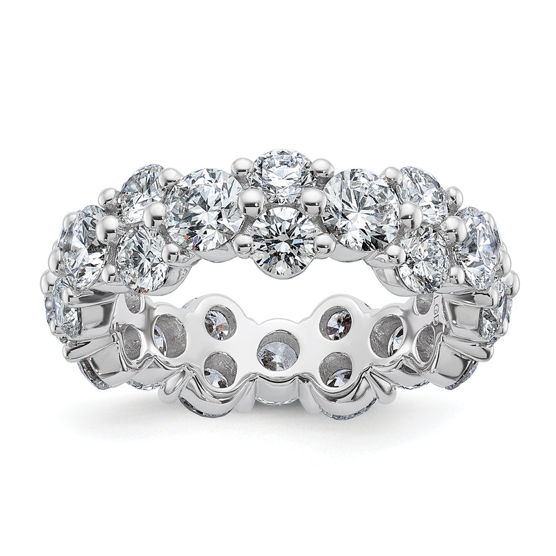 14K White Gold True Origin Lab Grown Diamond Vs Def 3 1/5 Carat Size 4 Eternity Band