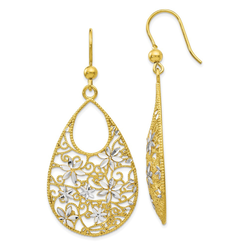 Sterling Silver Gold-Tone 18K Flash-Plated D/C Earrings