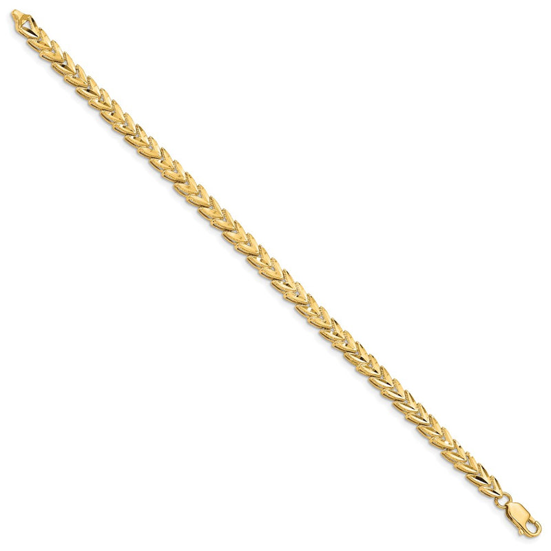 7 Inch 14K Diamond Cut Bracelet