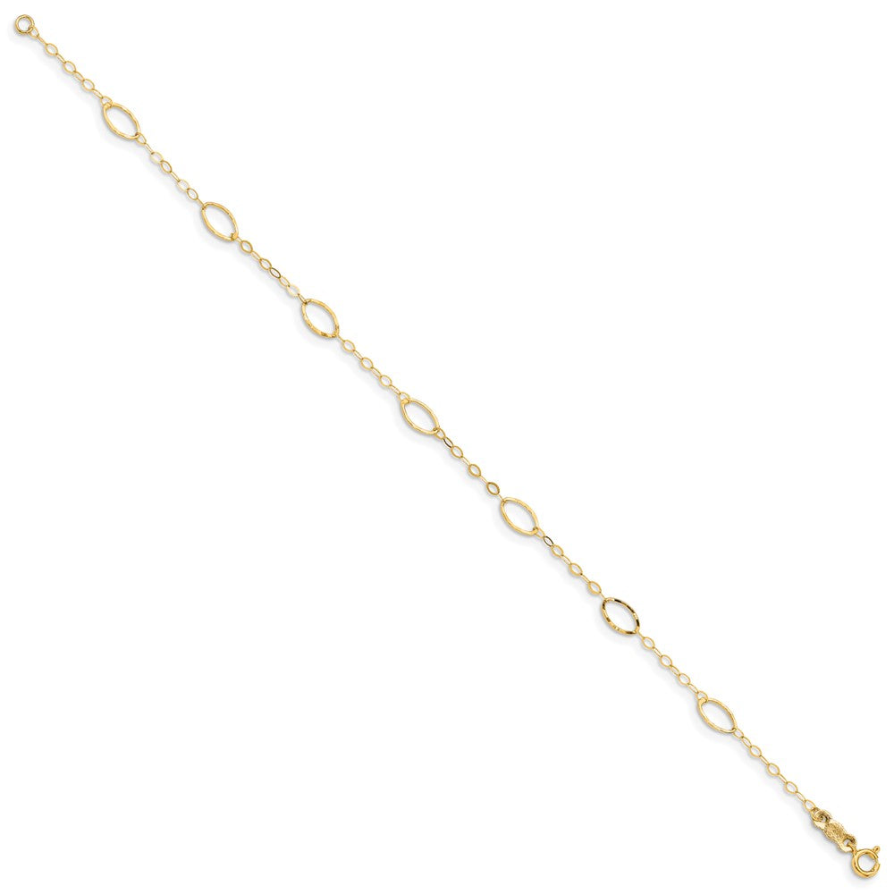 7.25 Inch 14K Oval Design Bracelet