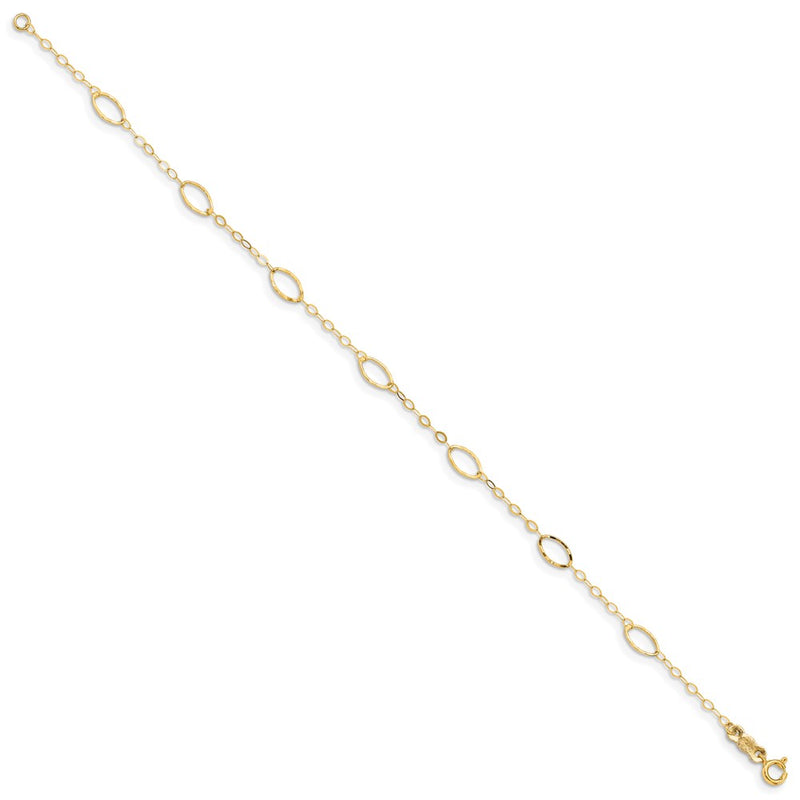 7.25 Inch 14K Oval Design Bracelet