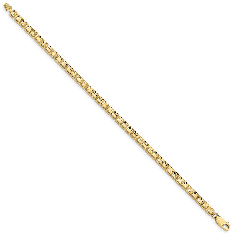 7.25 Inch 14K Diamond-Cut Bracelet