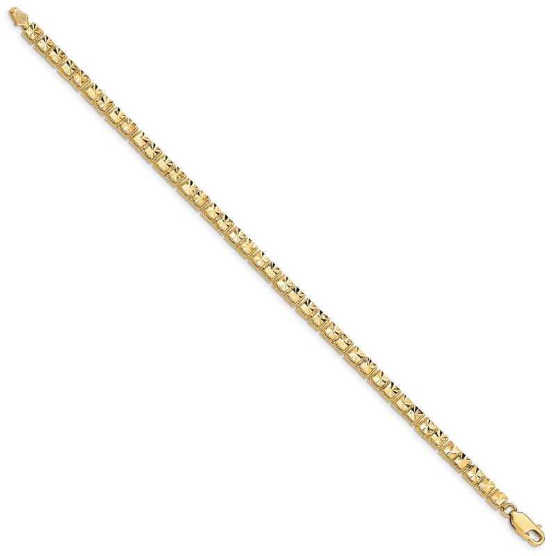 7.25 Inch 14K Diamond-Cut Bracelet
