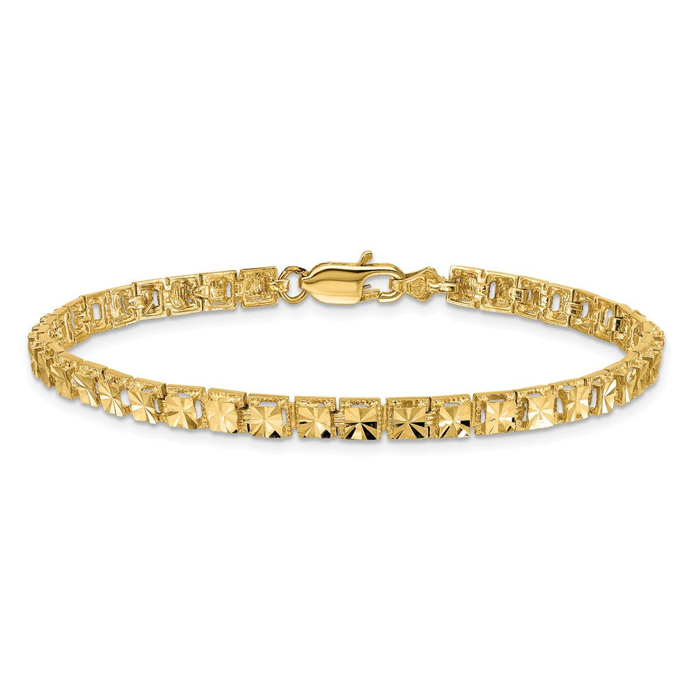 7.25 Inch 14K Diamond-Cut Bracelet