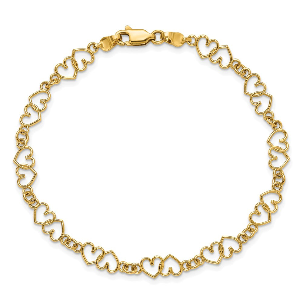7-inch-14k-cut-out-and-polished-double-heart-link-bracelet
